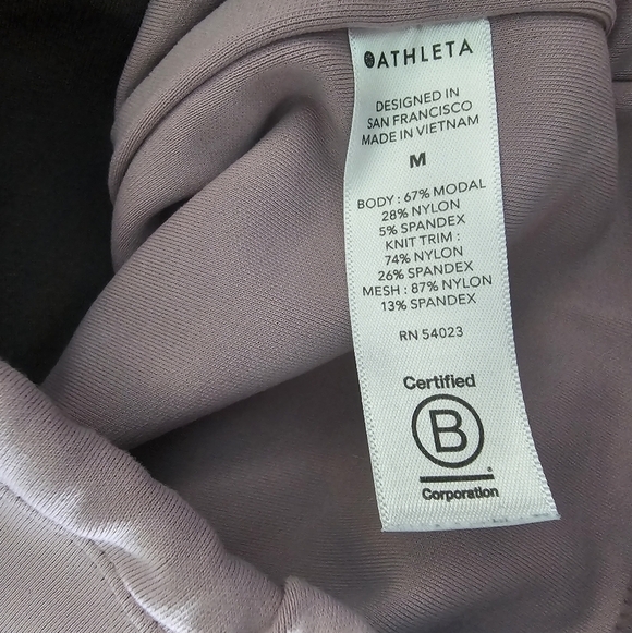 Athleta Hermosa Mock Neck Sweatshirt - shale/flora mauve - Picture 7 of 7
